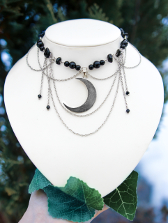 Náhrdelník "Moonveil" s onyxem🌙🖤